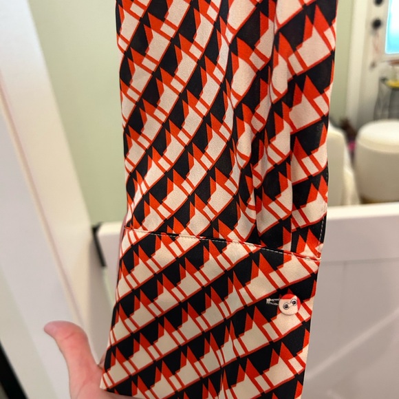 Favorite Daughter Red and Black Patterned Button Down Shirt - Picture 4 of 8